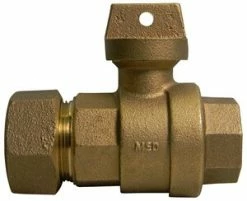 Best Pirce ✔️ A.Y. McDonald 3/4 in. CTS Compression x FIP Brass Ball Valve Curb Stop 🥰