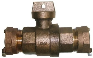 Budget ✨ A.Y. McDonald 1 in. IPS Compression Brass Ball Valve Curb Stop 🔔