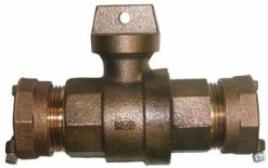 Deals ⭐ A.Y. McDonald 2 in. IPS Compression Brass Ball Valve Curb Stop 🛒