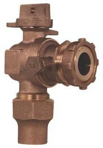 Promo 😀 A.Y. McDonald 74602B 1 in. Flared x Meter Swivel Angle Supply Stop Valve 👏