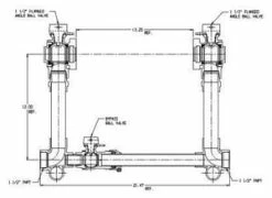 Deals ✨ A.Y. McDonald 1-1/2 x 18 in. FNPT Brass Straight Meter Setter 😀
