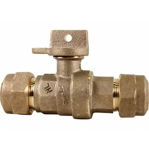 Promo ๐งจ A.Y. McDonald 1 in. CTS Compression Brass Ball Valve Curb Stop ๐