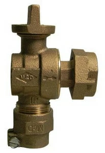 Cheap ⭐ A.Y. McDonald 1-1/2 in. Compression x Meter Swivel Angle Meter Ball Valve with Lock Wing ⭐