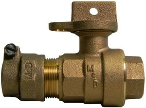 New ❤️ A.Y. McDonald 1 in. CTS Compression x FIP Light Weight Curb Stop Brass Ball Valve ⌛