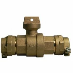 Brand new ⌛ A.Y. McDonald 1 in. CTS Compression Brass Ball Valve Curb Stop 🎁