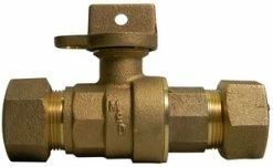 Promo ⌛ A.Y. McDonald 1 in. CTS Compression Brass Ball Valve Curb Stop 🤩