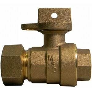 Cheapest ๐ A.Y. McDonald 3/4 in. CTS Compression x FNPT Lockwing Brass Ball Valve Curb Stop ๐