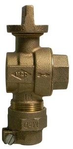 Brand new 🛒 A.Y. McDonald 1 in. CTS x FNPT Brass Angle Ball Valve Curb Stop 🥰