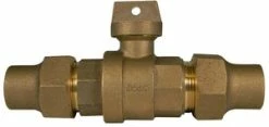 New 🔥 A.Y. McDonald 1-1/2 in. Flared Brass Ball Valve Curb Stop 😉