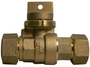 Best Sale ✨ A.Y. McDonald 1-1/4 in. CTS Compression Brass Ball Valve Curb Stop 👍