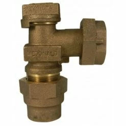 Budget 🎉 A.Y. McDonald 74602 1 in. CTS Compression x Meter Swivel Angle Supply Stop Valve with Grip Nut 💯