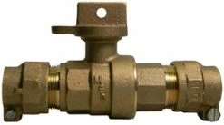 Outlet ⌛ A.Y. McDonald 3/4 in. CTS Compression Brass Ball Valve Curb Stop 🔔