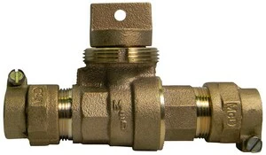 Cheap โค๏ธ A.Y. McDonald 1 in. PEP Brass Ball Valve Curb Stop ๐