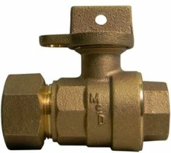 Buy ❤️ A.Y. McDonald 1 in. CTS Compression x FNPT Light Weight Curb Stop Brass Ball Valve 👍