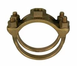 Hot Sale 😉 A.Y. McDonald 12 x 1-1/2 in. Iron Pipe Brass Strap Saddle 🔔