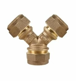 Cheap 😀 A.Y. McDonald 1-1/2 x 1-1/2 x 1 in. Compression Brass Wye Branch 🔔