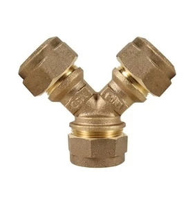 Best Pirce ๐ฅ A.Y. McDonald 2 x 2 x 1 in. Compression Brass Wye Branch ๐