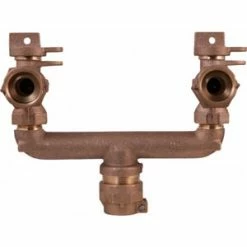 Best Sale ❤️ A.Y. McDonald 1 x 3/4 x 3/4 x 7-1/2 in. CTS Compression x Meter Swivel Water Service Brass U Branch 🎉