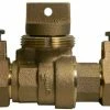Cheapest ⌛ A.Y. McDonald 1 in. CTS Compression Brass Ball Valve Curb Stop Minneapolis Pattern with Anode Nut ⭐