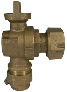Hot Sale ⭐ A.Y. McDonald 1 x 3/4 x 3/4 in. PEP x Meter Swivel Angle Ball Valve 🤩