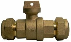 New 😉 A.Y. McDonald 1-1/4 in. CTS Compression Brass Ball Valve Curb Stop 🌟