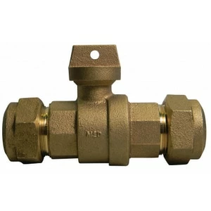 Promo ✨ A.Y. McDonald 3/4 in. PEP Compression Brass Water Service Curb Stop ✔️