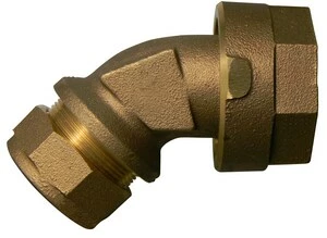 New ⭐ A.Y. McDonald 2 in. Female Flare Swivel x CTS Water Service Brass Bend 🎁
